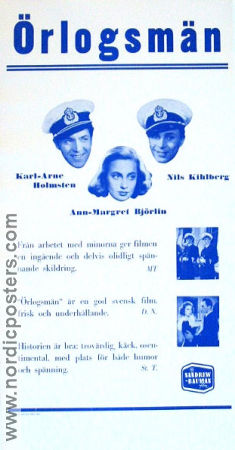 Örlogsmän 1943 poster Karl-Arne Holmsten Börje Larsson