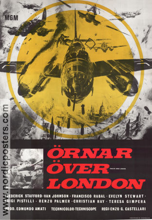 Eagles Over London 1969 movie poster Frederick Stafford Van Johnson Francisco Rabal Enzo G Castellari Planes War