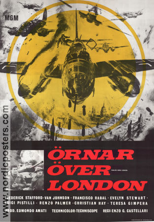 Örnar över London 1969 poster Frederick Stafford Van Johnson Francisco Rabal Enzo G Castellari Flyg Krig