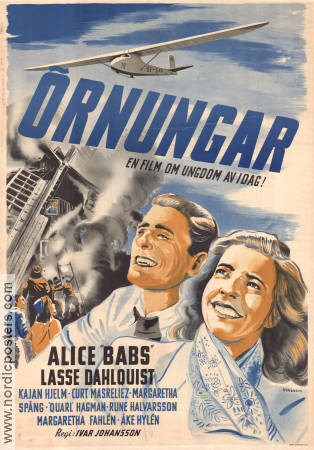 Örnungar 1944 movie poster Alice Babs Lasse Dahlquist Ivar Johansson Planes