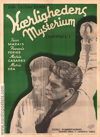 Orphée 1950 movie poster Jean Marais Francois Périer Maria Casares Jean Cocteau