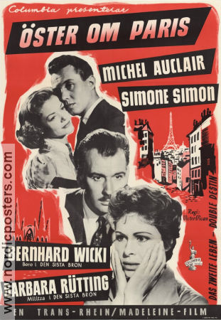 Das zweite Leben 1954 movie poster Michel Auclair Simone Simon Victor Vicas