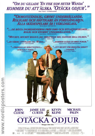 Fierce Creatures 1997 movie poster John Cleese Jamie Lee Curtis Kevin Kline Michael Palin Fred Schepisi