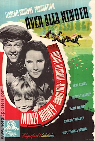 National Velvet 1946 movie poster Mickey Rooney Elizabeth Taylor Horses