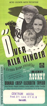 Över alla hinder 1944 poster Mickey Rooney Elizabeth Taylor Clarence Brown Hästar Barn