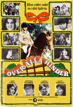 Över alla hinder 1978 poster Tatum O´Neal Christopher Plummer Anthony Hopkins Bryan Forbes Hästar