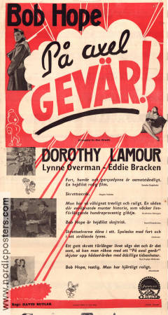 På axel gevär 1941 poster Bob Hope Dorothy Lamour Lynne Overman David Butler Krig