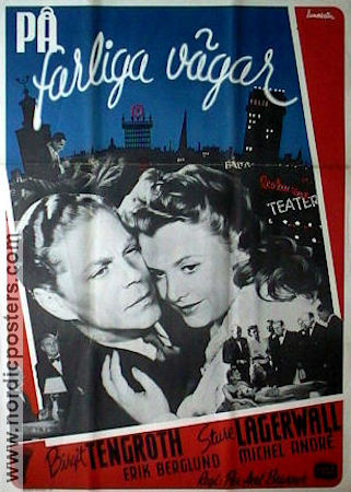 På farliga vägar 1944 movie poster Sture Lagerwall Birgit Tengroth Per-Axel Branner