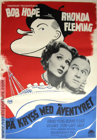 The Great Lover 1949 movie poster Bob Hope Rhonda Fleming Roland Young Alexander Hall Ships and navy Travel Musicals