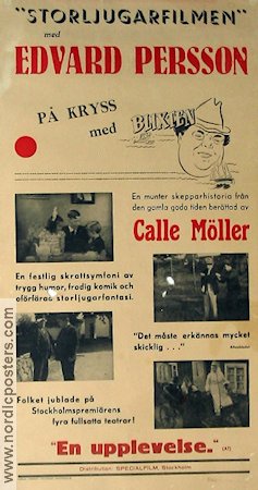 På kryss med Blixten 1927 movie poster Edvard Persson Calle Möller Ships and navy