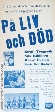 På liv och död 1943 movie poster Nils Kihlberg Birgit Tengroth Hasse Ekman Rolf Husberg Winter sports