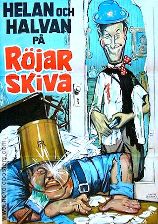 På röjarskiva 1969 movie poster Laurel and Hardy Helan och Halvan