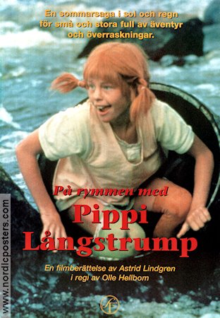 Pippi on the Run 1970 movie poster Inger Nilsson Beppe Wolgers Olle Hellbom Writer: Astrid Lindgren Kids