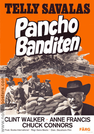 Pancho Villa 1972 movie poster Telly Savalas Clint Walker Chuck Connors Eugenio Martin