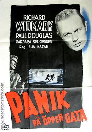 Panic in the Streets 1950 movie poster Richard Widmark Paul Douglas Elia Kazan Film Noir