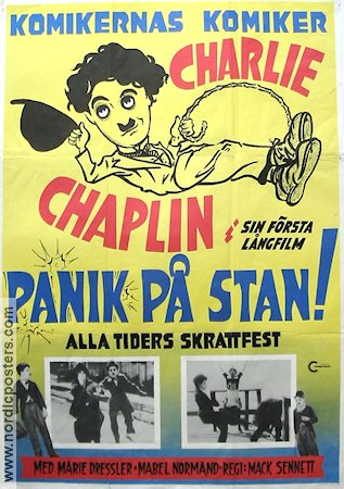 Tillie´s Punctured Romance 1914 movie poster Charlie Chaplin Marie Dressler Mack Sennett Find more: Silent movie