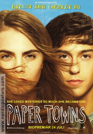 Paper Towns 2015 movie poster Nat Wolff Cara Delevingne Austin Abrams Jake Schreier