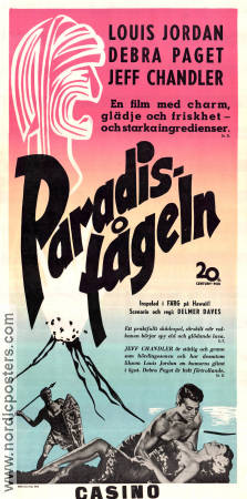 Bird of Paradise 1951 movie poster Debra Paget Louis Jourdan Jeff Chandler Delmer Daves