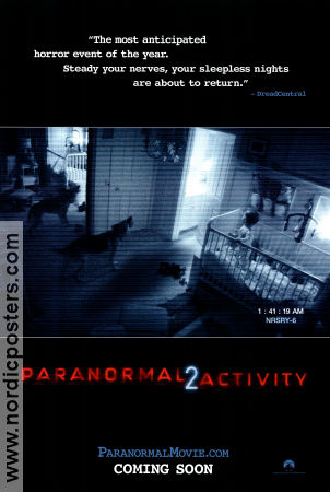 Paranormal Activity 2 2010 movie poster Katie Featherston Micah Sloat Tod Williams