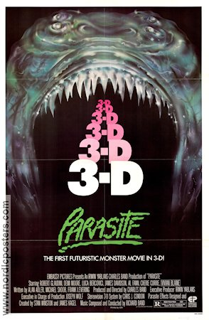 Parasite 3D 1982 movie poster Robert Glaudini 3-D