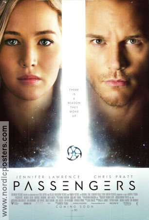 Passengers 2016 movie poster Jennifer Lawrence Chris Pratt Michael Sheen Morten Tyldum