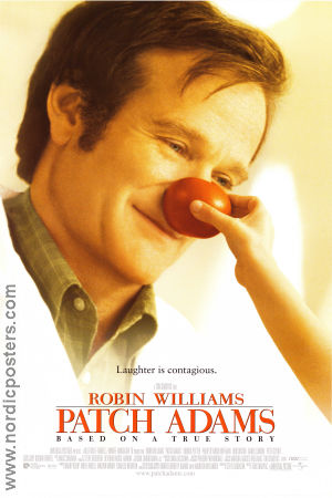 Patch Adams 1998 movie poster Robin Williams Daniel London Monica Potter Tom Shadyac Medicine and hospital