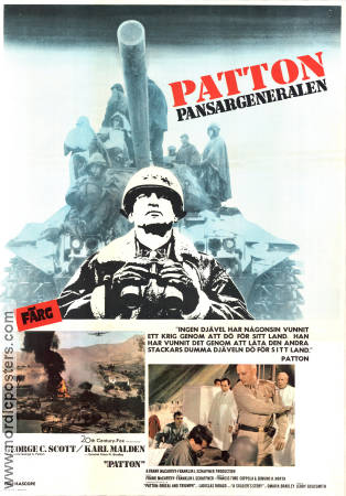 Patton 1970 movie poster George C Scott Karl Malden Franklin J Schaffner War