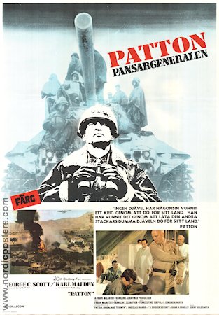 Patton 1970 movie poster George C Scott Karl Malden Franklin J Schaffner War