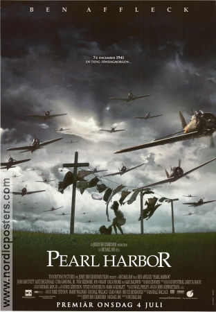 Pearl Harbor 2001 movie poster Ben Affleck Kate Beckinsale Josh Hartnett Michael Bay Find more: Jerry Bruckheimer War Planes