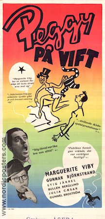 Peggy på vift 1946 poster Marguerite Viby Gunnar Björnstrand Stig Järrel Arne Mattsson