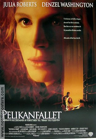 The Pelican Brief 1993 movie poster Julia Roberts Denzel Washington Alan J Pakula