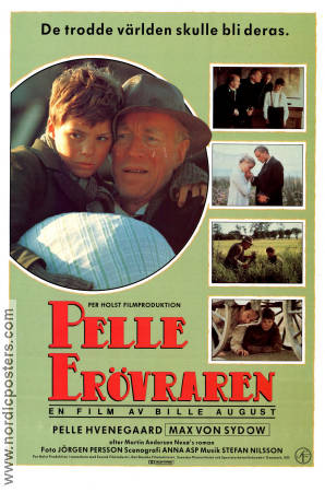 Pelle erobreren 1987 movie poster Max von Sydow Pelle Hvenegaard Erik Paaske Bille August Denmark