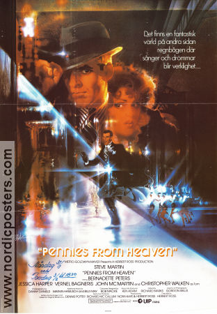 Pennies From Heaven 1981 movie poster Steve Martin Bernadette Peters Jessica Harper Herbert Ross Musicals From TV