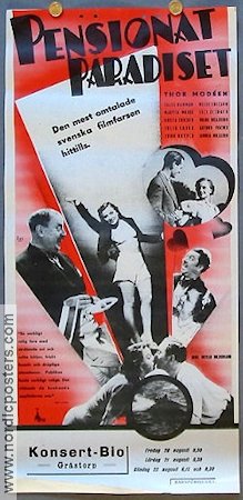 Pensionat Paradiset 1937 movie poster Thor Modéen Julia Caesar Weyler Hildebrand Lili Ziedner Skärgård