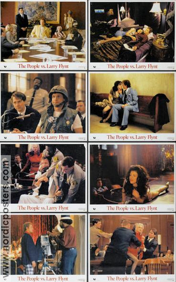 The People vs Larry Flynt 1998 lobby card set Woody Harrelson Milos Forman