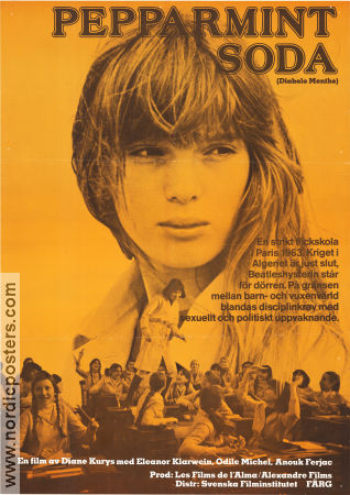Diabolo menthe 1977 movie poster Eléonore Klarwein Odile Michel Anouk Ferjac Diane Kurys