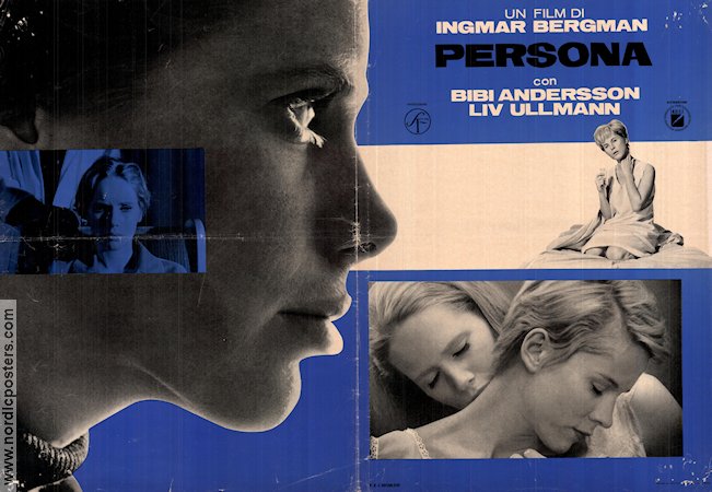 Persona 1966 movie poster Liv Ullmann Bibi Andersson Margaretha Krook Gunnar Björnstrand Ingmar Bergman Cult movies