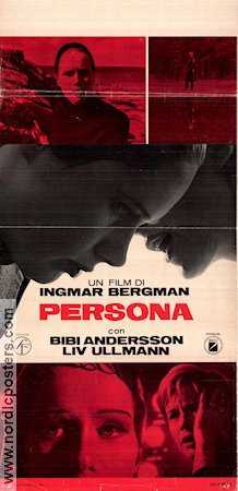 Persona 1966 movie poster Liv Ullmann Bibi Andersson Margaretha Krook Gunnar Björnstrand Ingmar Bergman Cult movies