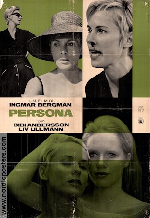 Persona 1966 movie poster Liv Ullmann Bibi Andersson Margaretha Krook Gunnar Björnstrand Ingmar Bergman Cult movies