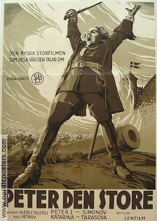 Pyotr pervyy I 1938 movie poster Vladimir Petrov Nikolai Simonov Russia