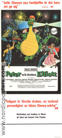 Pete´s Dragon 1977 movie poster Helen Reddy Mickey Rooney Don Chaffey Production: Walt Disney Dinosaurs and dragons Musicals