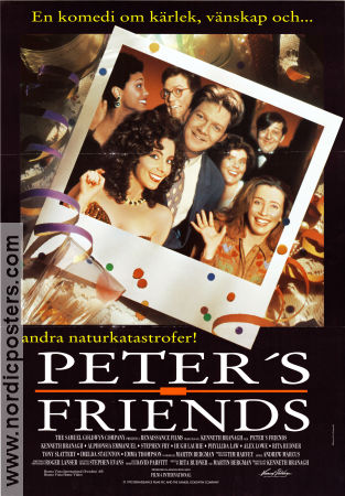 Peter´s Friends 1992 movie poster Stephen Fry Hugh Laurie Emma Thompson Kenneth Branagh