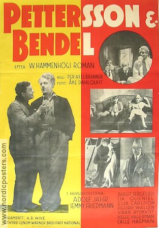 Pettersson och Bendel 1933 movie poster Adolf Jahr Semmy Friedmann Isa Quensel