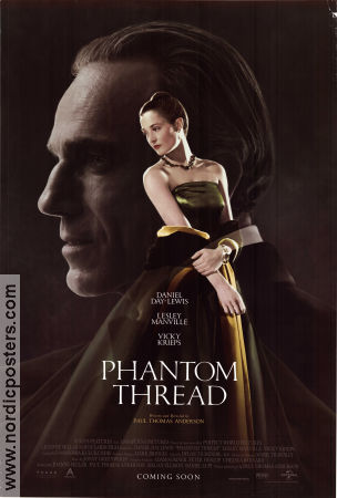 Phantom Thread 2017 movie poster Vicky Krieps Daniel Day-Lewis Lesley Manville Paul Thomas Anderson