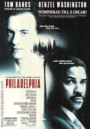 Philadelphia 1993 poster Tom Hanks Jonathan Demme