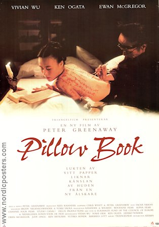 The Pillow Book 1995 movie poster Vivian Wu Ewan McGregor Peter Greenaway Asia