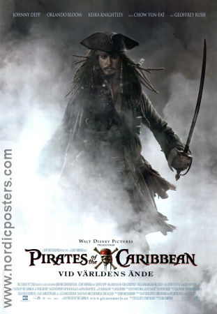 Pirates of the Caribbean: At World´s End 2007 movie poster Johnny Depp Geoffrey Rush Orlando Bloom Keira Knightley