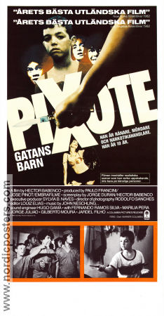 Pixote: A Lei do Mais Fraco 1980 movie poster Fernando Ramos da Silva Jorge Juliao Gilberto Moura Hector Babenco Country: Brazil