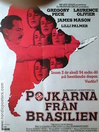 Pojkarna från Brasilien 1979 movie poster Gregory Peck