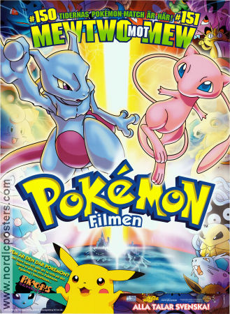 Pokémon: The First Movie 1998 movie poster Kunihiko Yuyama Find more: Nintendo Animation Asia From TV